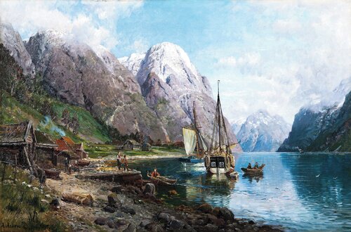 Fra en havn i Sognefjorden 1895