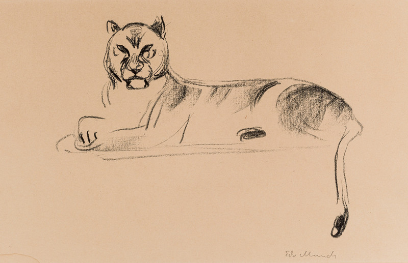 Munch, Edvard (1863-1944), Liggende løvinne (1908-09)