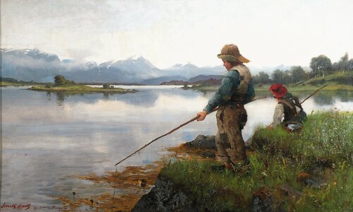 Fiskende gutter 1889