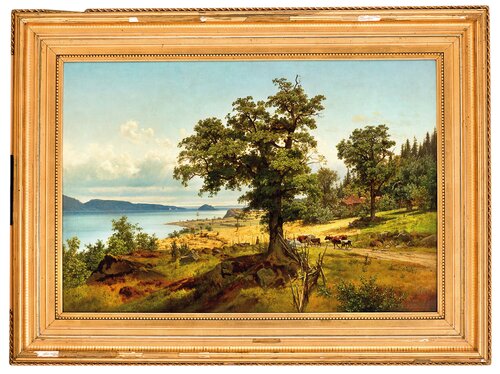Landskap fra Christianiafjorden 1856