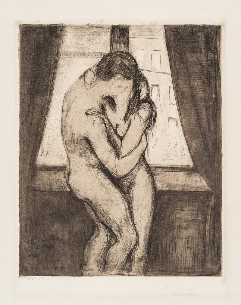 Munch, Edvard (1863-1944), Kyss (1895)