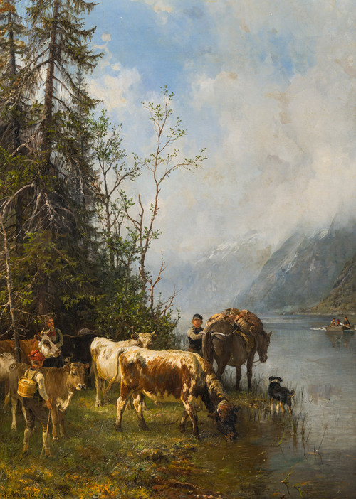 Askevold, Anders (1834-1900), Ved vanningsstedet 1889