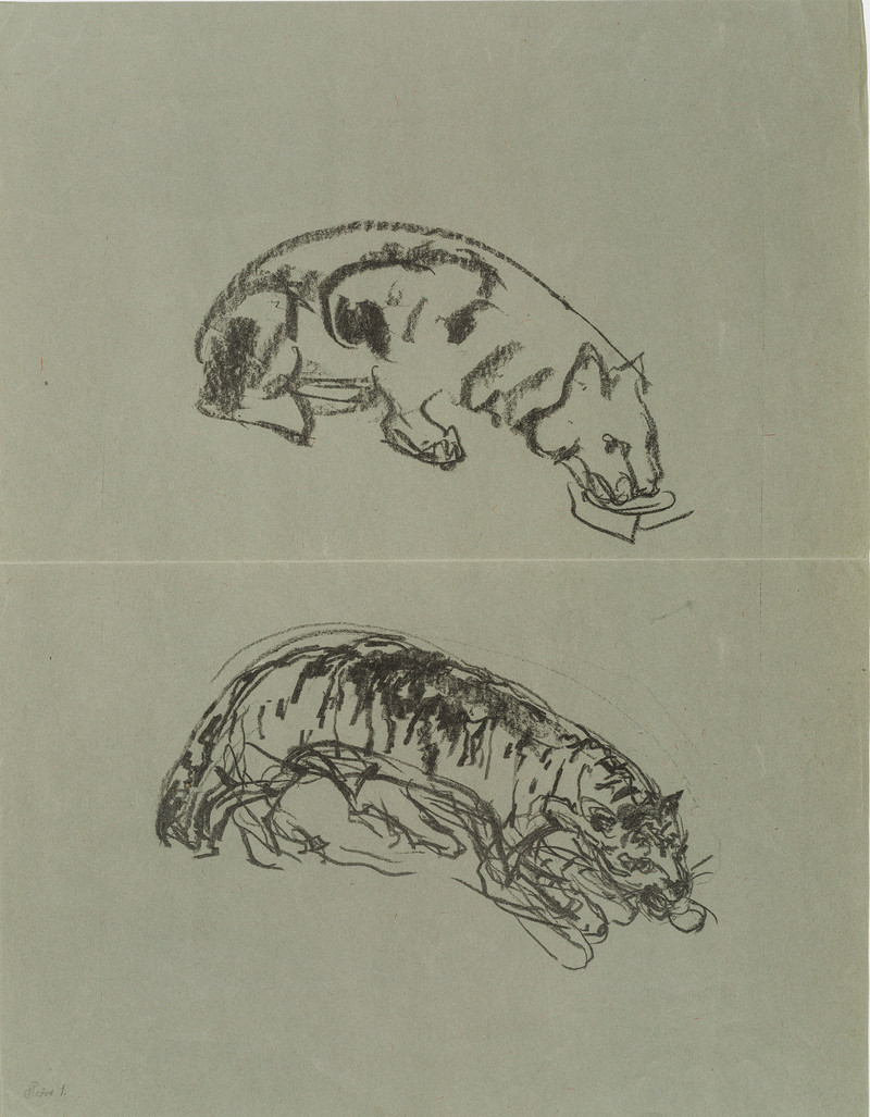 Munch, Edvard (1863-1944), Krypende tiger/Drikkende løvinne (1915-1916)