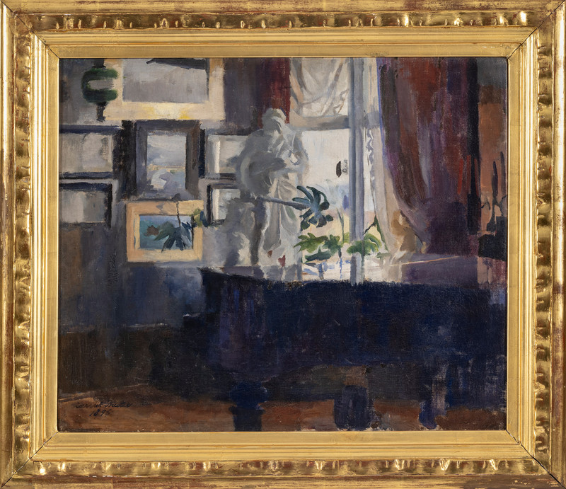 Backer, Harriet (1845-1932), Interiør fra slottsforvalterboligen 1896