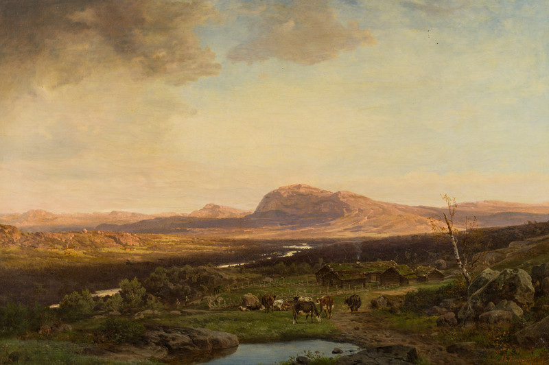 Eckersberg, Johan Fredrik (1822-1870), På seteren 1864