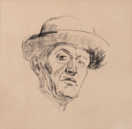 Self-Portrait with Hat I