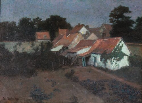 Fransk landsbygate, natt 1894