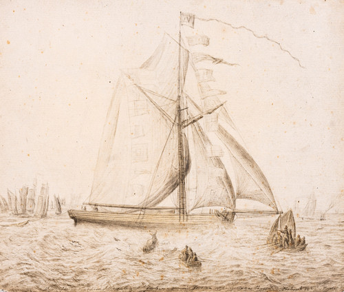 Ship 1858 and Coastal landscape 1858