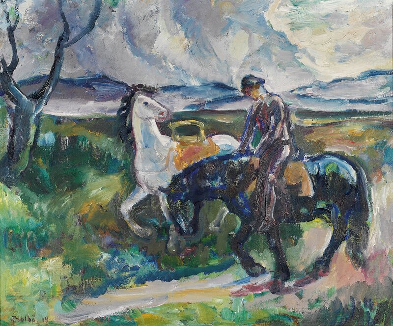 To hester, en rytter 1918