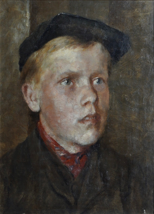 Heyerdahl, Hans (1857-1913), Gutteportrett