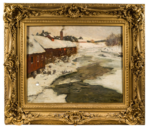 Thaulow, Frits, Vinter i Norge. Fra Lysakerelven (1901)