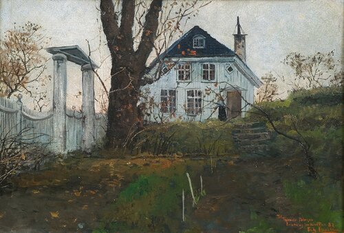 Det gamle Hjem Rentlergården, Kragerø 1882
