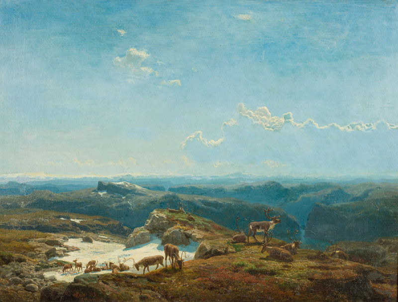 High Mountain with Reindeer 1851