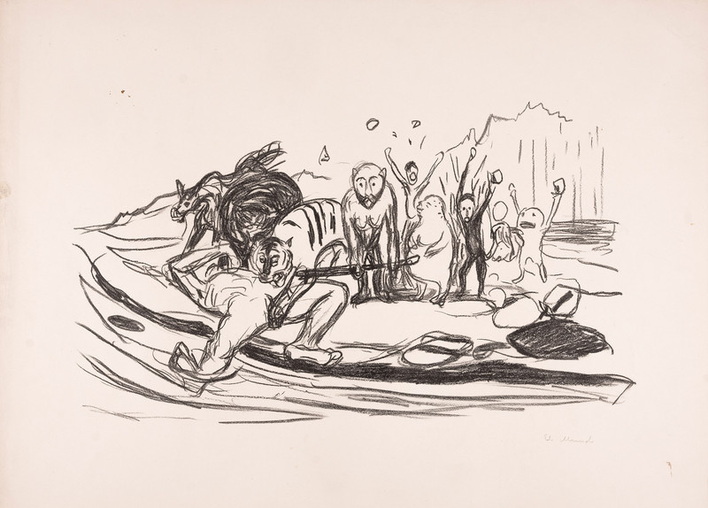 Munch, Edvard (1863-1944), Solgt som kat. 1: Alfas død (1908-09)*