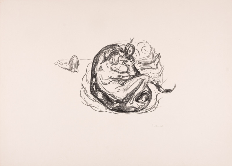 Munch, Edvard (1863-1944), Solgt som kat. 1: Slangen drepes (1908-09)*
