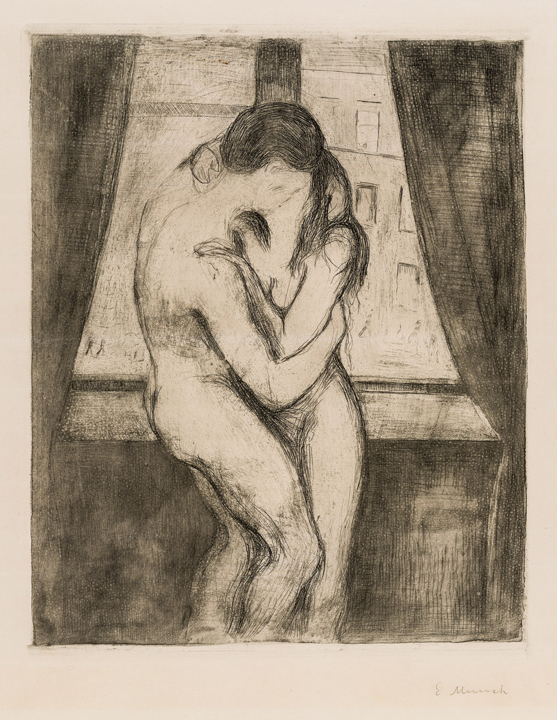 Munch, Edvard (1863-1944), Kyss (1895)