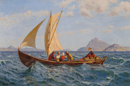 Dahl, Hans (1849-1937), Frisk bris