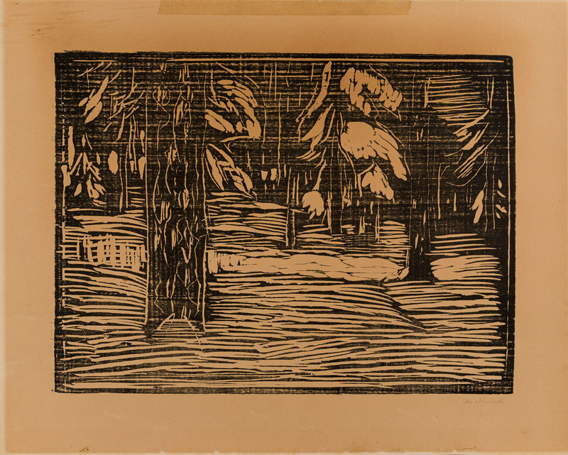 Munch, Edvard (1863-1944), Granskog i snø (1913)