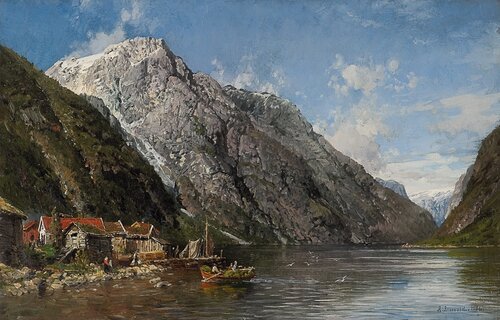 Ved Dalen i Nærøfjorden 1886