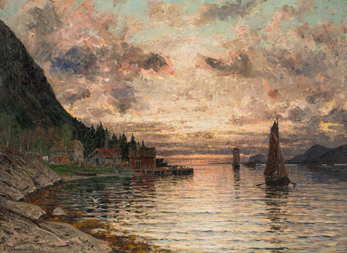 Normann, Adelsteen (1848-1918), Soloppgang ved kysten