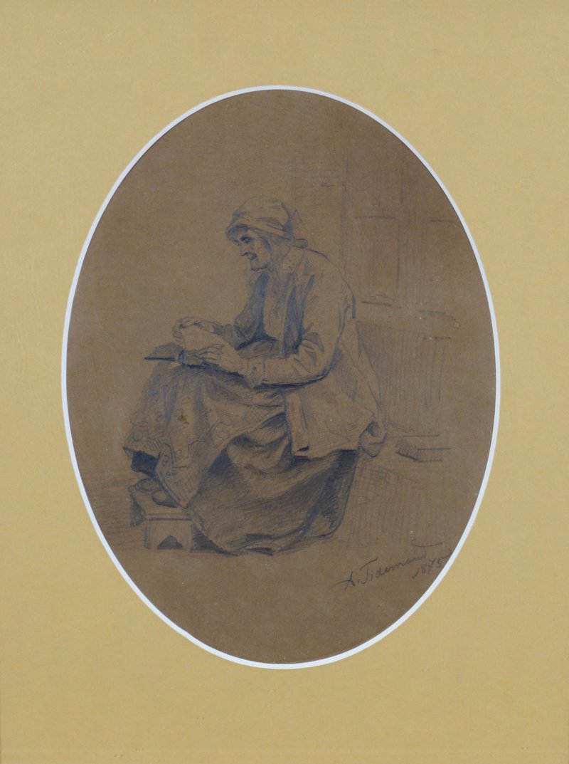 Lesende kone 1875