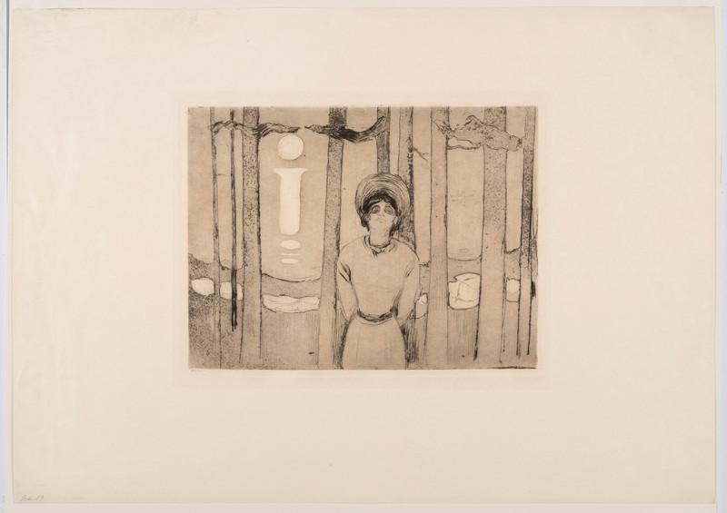 Munch, Edvard (1863-1944), Sommernatt. Stemmen (1894)