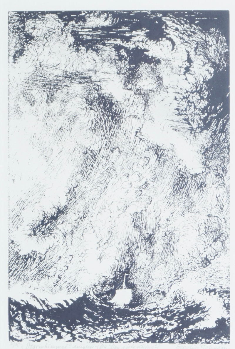 Johnson, Kaare Espolin (1907-1994), Stormhimmel, 1972