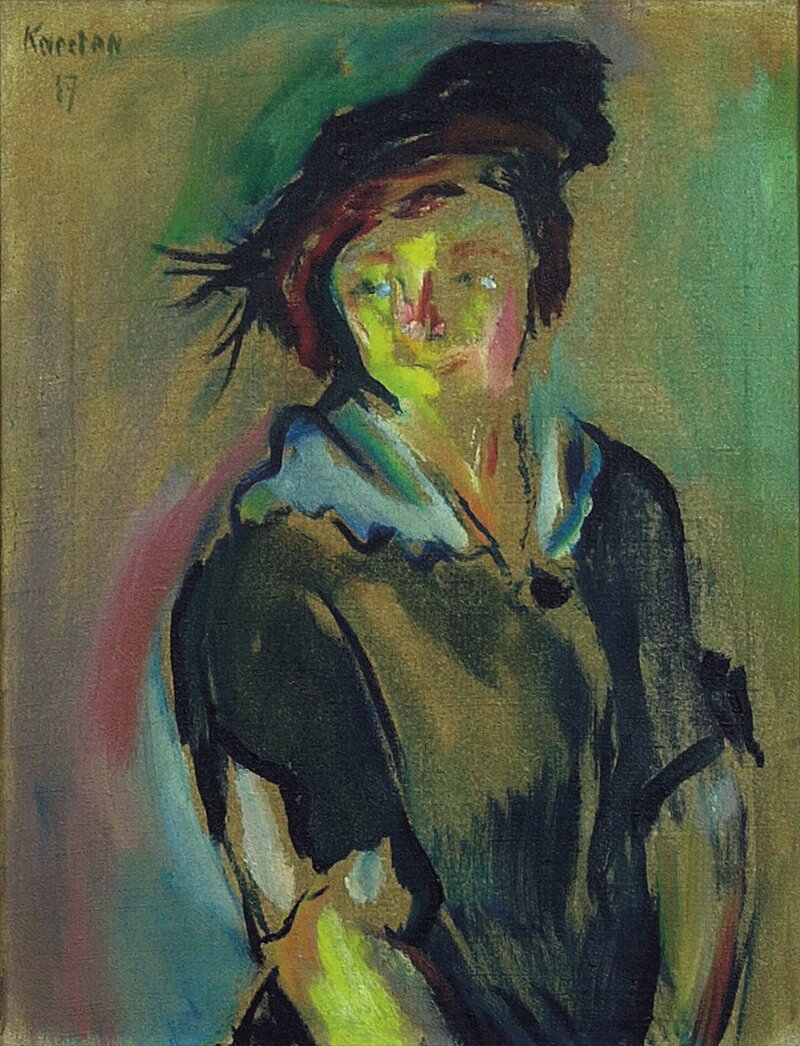 Kvinne med hatt 1917