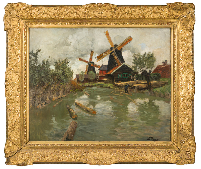 Thaulow, Frits (1847-1906), Black Mills, Holland, 1905-06