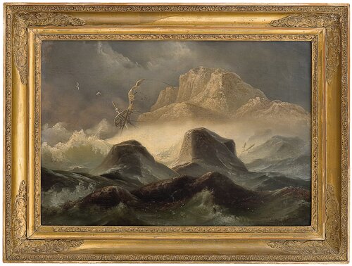 Storm ved den norske kyst 1846