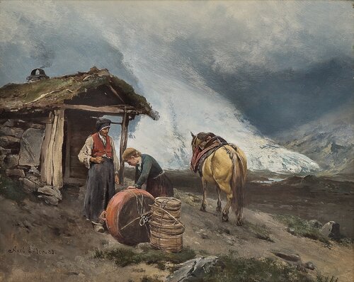 Seterdrift i Briksdalen 1883