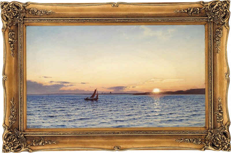 Seilbåt i solnedgang 1893