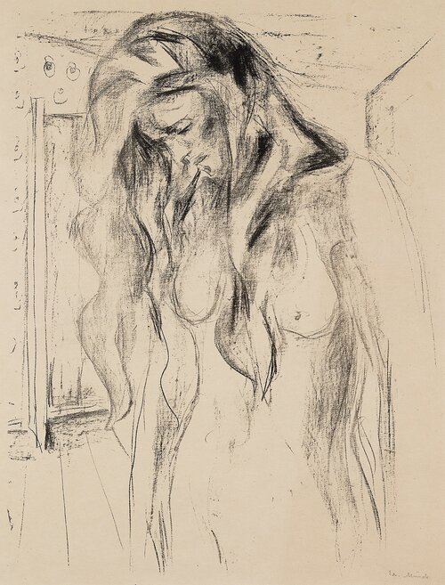 Young Woman Weeping