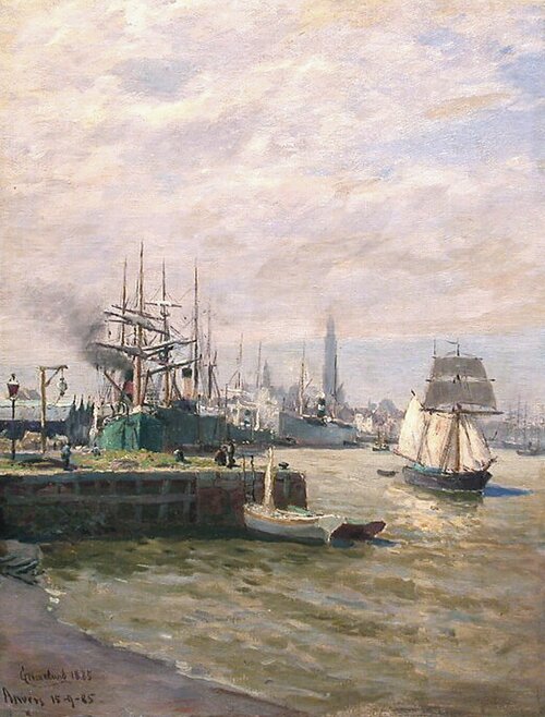 Havneparti, Anvers 1885