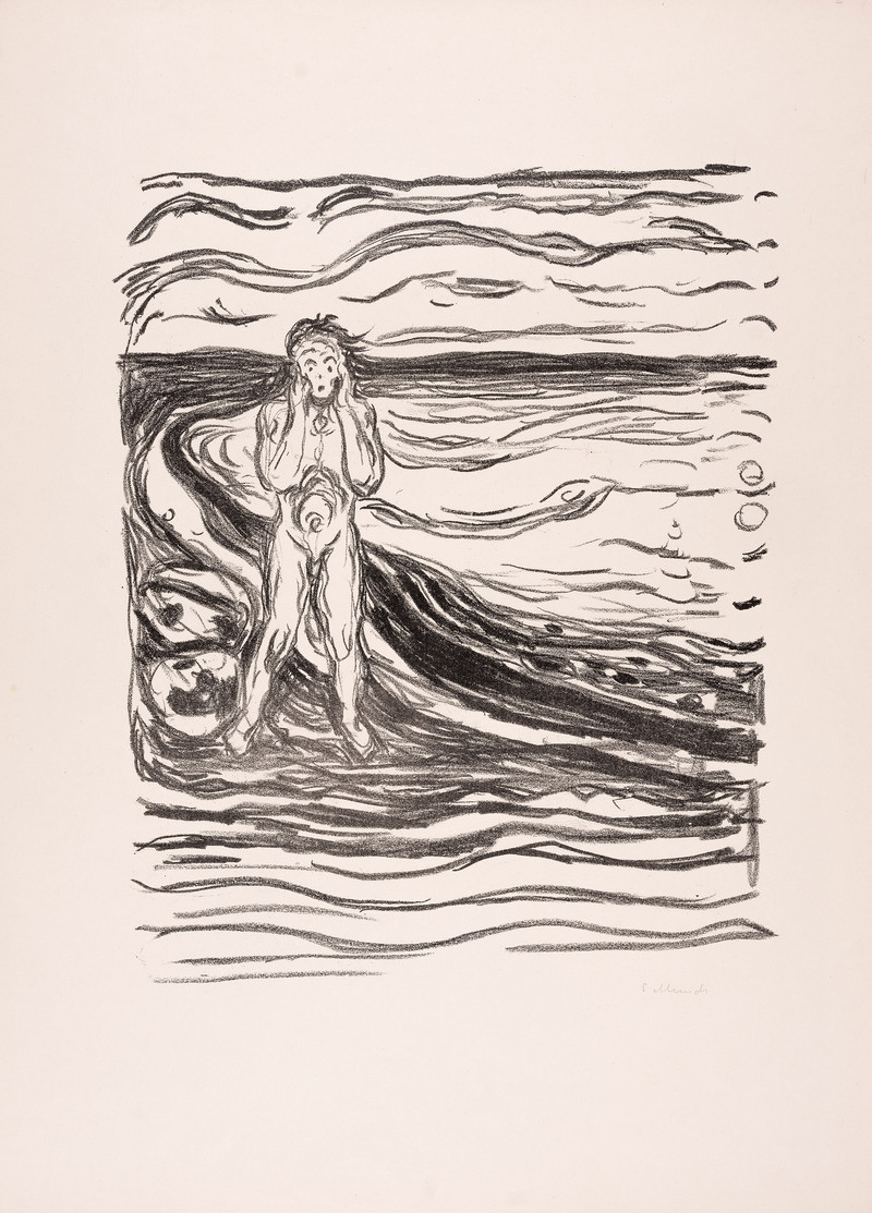 Munch, Edvard (1863-1944), Solgt som kat. 1: Alfas fortvilelse (1908-09)*