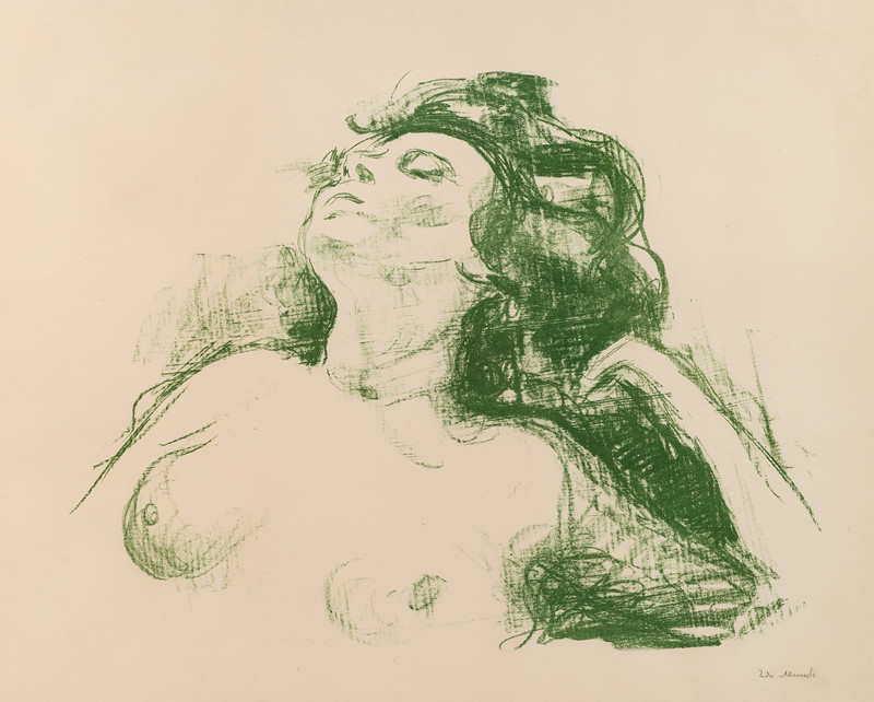 Munch, Edvard (1863-1944), Liggende halvakt II (1920)