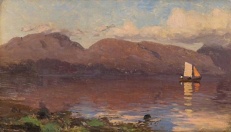 Solnedgang Sognefjord 1887