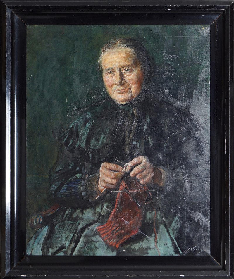 Krohg, Christian (1852-1925), Strikkende kone