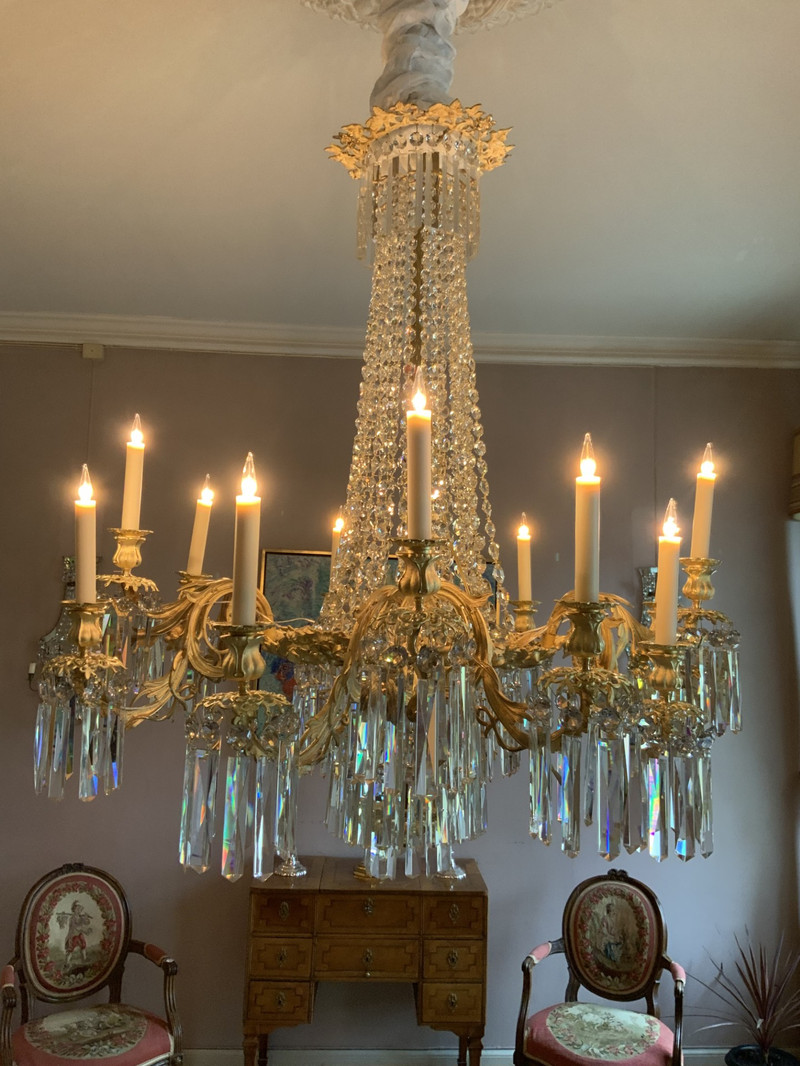 Prismelysekrone fra Slottet, Ca. 1850