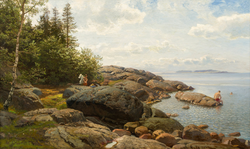 Gude, Hans Fredrik (1825-1903), Fra Feste 1897