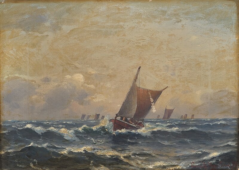 Seilbåter i rom sjø 1891