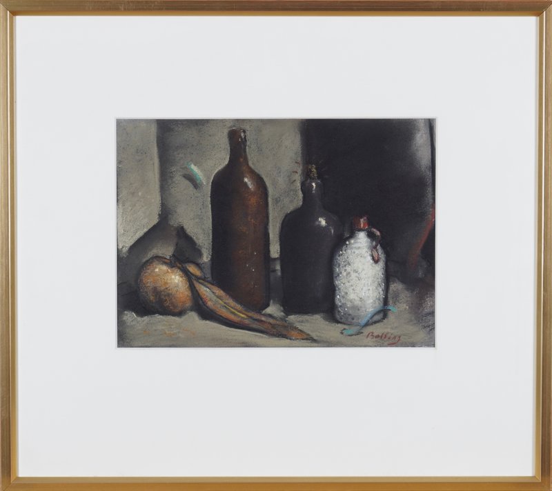 Still life with Bottles and Fruit