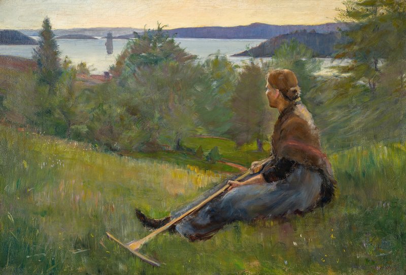 Agna with the rake 1892