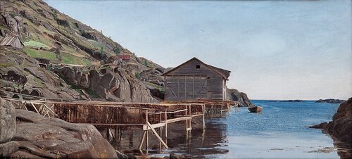 Garntørk i Rekefjorden 1885