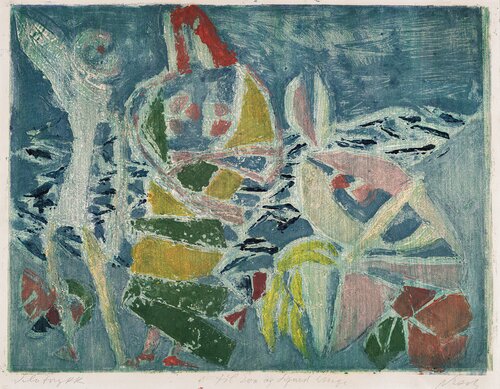 Nesch, Rolf, Familie på stranden 1940, 1940