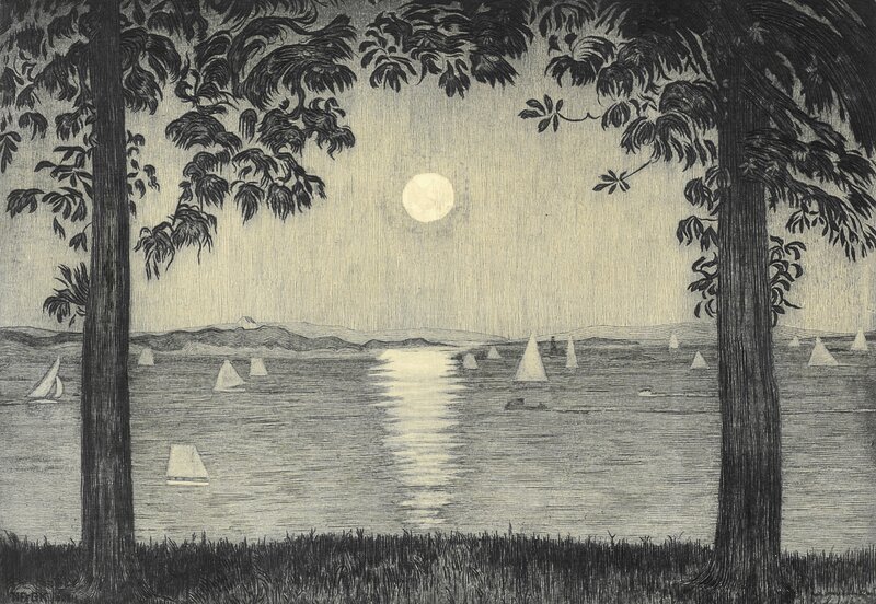 Fra Akershusvollen, aften 1926