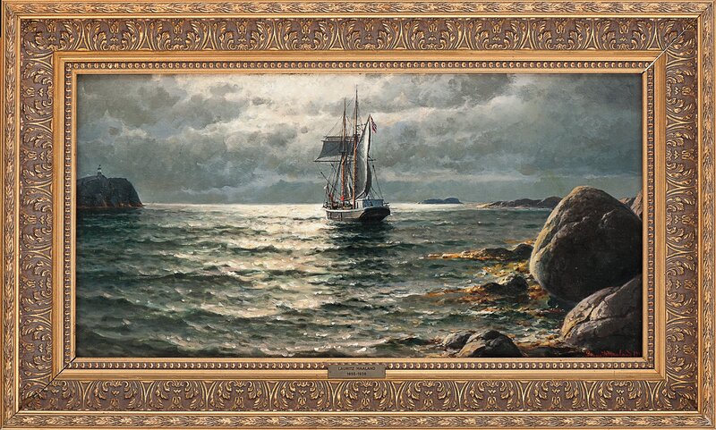 Sailing Ship by the Coast 1913