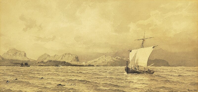 Skuter ved forreven kyst 1893