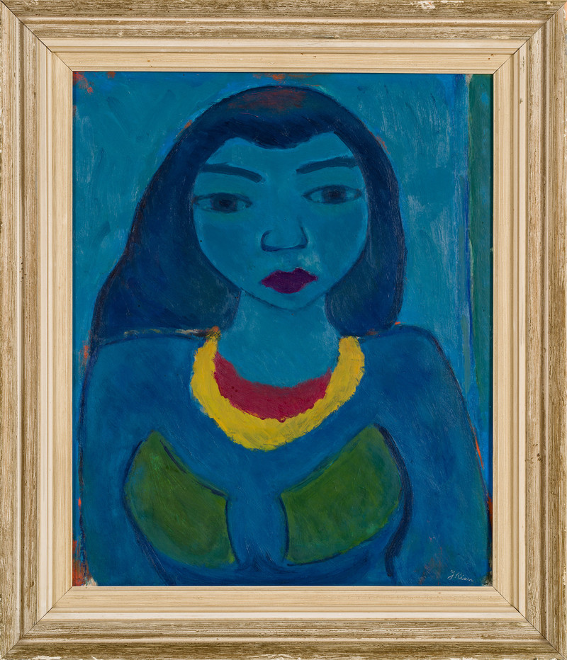 Rian, Johs. (1891-1981), Blå madonna