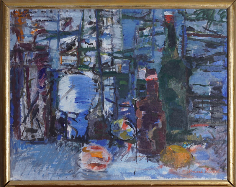 Lund, Unni (1914-2007), Stilleben med flasker*